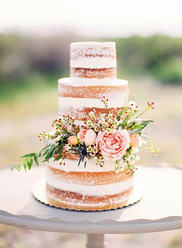 naked cake matrimonio stile bohemien